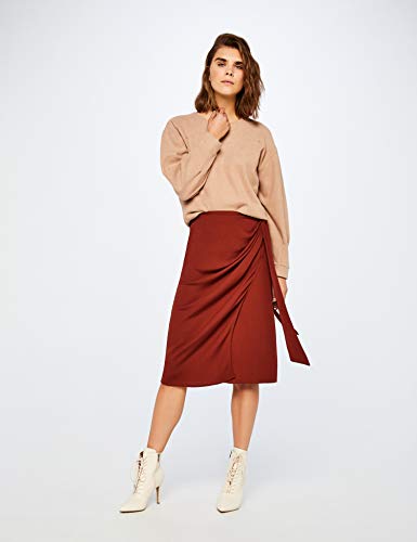 Marca Amazon - find. Falda Mujer, Rojo (Red), 42, Label: L