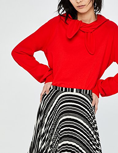 Marca Amazon - find. Falda Plisada Mujer, Multicolor (Black And White 25190 V3), 38, Label: S