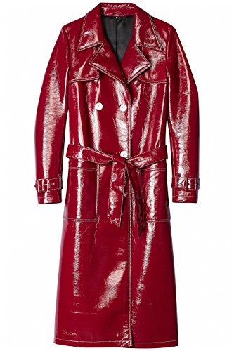 Marca Amazon - find. Gabardina de Charol para Mujer, Rojo (Rot), 36, Label: XS