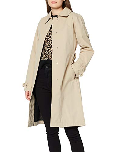 Marca Amazon - find. Gabardina Trench con Cinturón Mujer, Beige (Stone), 38, Label: S