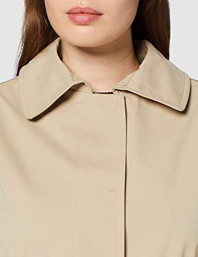 Marca Amazon - find. Gabardina Trench con Cinturón Mujer, Beige (Stone), 38, Label: S