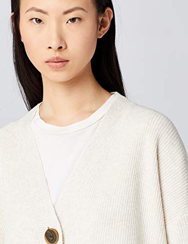 Marca Amazon - find. Stitch Cardigan - chaqueta punto Mujer, Beige (Oatmeal Oatmeal), 36, Label: XS