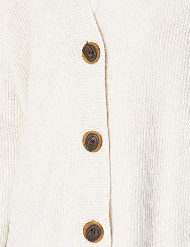 Marca Amazon - find. Stitch Cardigan - chaqueta punto Mujer, Beige (Oatmeal Oatmeal), 36, Label: XS