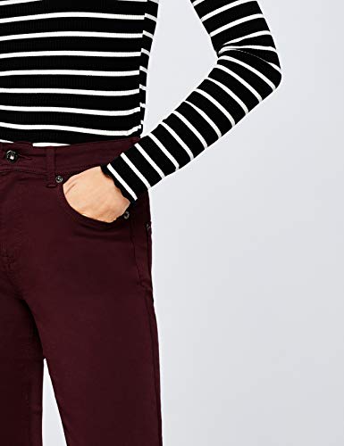 Marca Amazon - find. Vaqueros Skinny Mujer, Rojo (Burgundy), 32W / 32L, Label: 32W / 32L