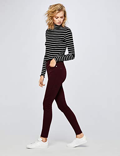 Marca Amazon - find. Vaqueros Skinny Mujer, Rojo (Burgundy), 32W / 32L, Label: 32W / 32L