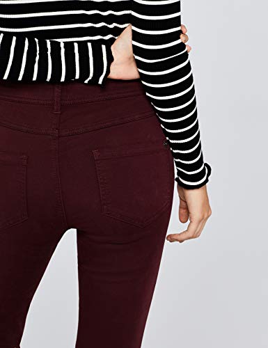 Marca Amazon - find. Vaqueros Skinny Mujer, Rojo (Burgundy), 32W / 32L, Label: 32W / 32L