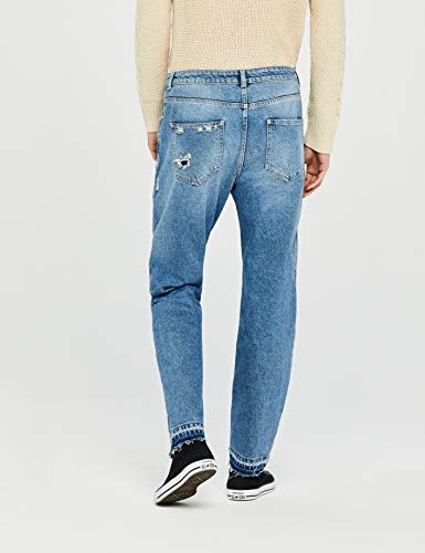 Marca Amazon - find. Vaqueros Slim Bajo Caído Hombre, Azul (Blue), 33, Label: 33