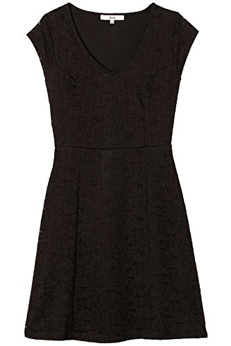 Marca Amazon - find. Vestido con Vuelo de Encaje Mujer, Negro (Black), 38, Label: S