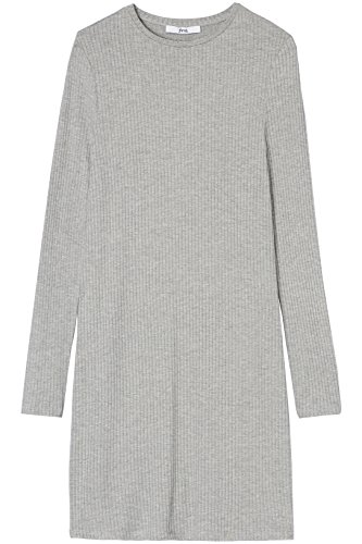 Marca Amazon - find. Vestido de Canalé para Mujer, Gris (Grey Marl), 36, Label: XS