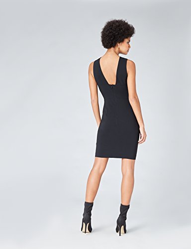 Marca Amazon - find. Vestido Midi Cuello Halter Mujer, Negro (Schwarz), 40, Label: M