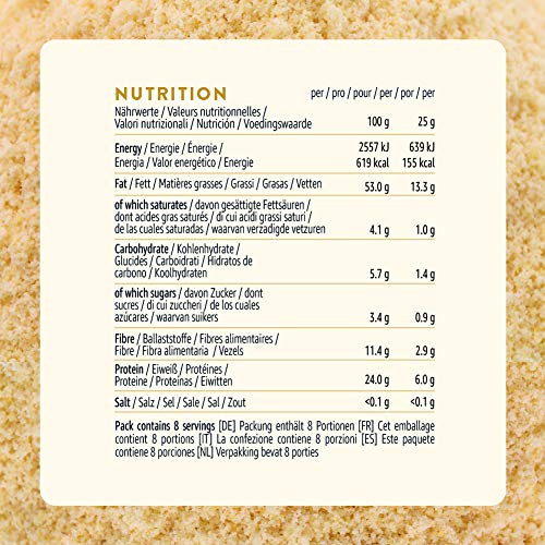 Marca Amazon - Happy Belly Almendras peladas molidas 200gr x 5