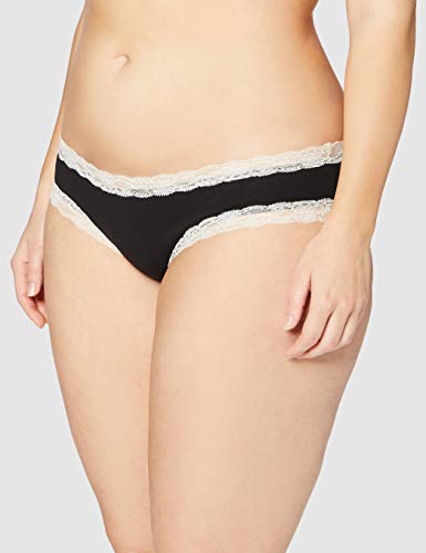 Marca Amazon - Iris & Lilly Braga Hipster de Algodón Mujer, Pack de 7, Multicolor (negro/melange/rosa suave), XL, Label: XL