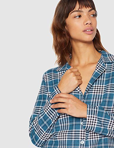 Marca Amazon - IRIS & LILLY Pijama de Modal Mujer, Azul (Navy&Teal), L, Label: L
