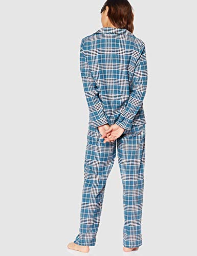 Marca Amazon - IRIS & LILLY Pijama de Modal Mujer, Azul (Navy&Teal), L, Label: L