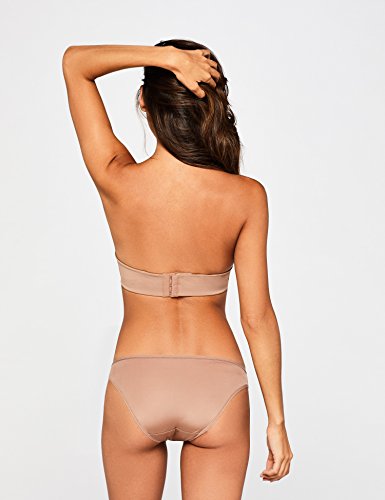 Marca Amazon - IRIS & LILLY Sujetador Preformado con Tirantes Extraíbles Body Smooth para Mujer, Marrón (Brownie), 90B, Label: 34B