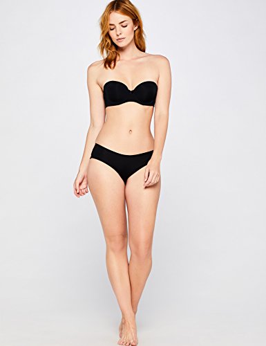 Marca Amazon - IRIS & LILLY Sujetador Preformado con Tirantes Extraíbles Body Smooth para Mujer, Negro (Black), 85C (Talla del fabricante: 32C)