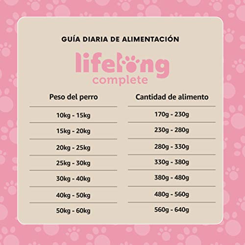 Marca Amazon - Lifelong Complete- Alimento seco completo para perros perros adultos con salmón y arroz, 1 x 5 kg