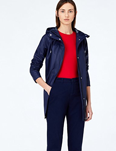 Marca Amazon - MERAKI Camisetas, Mujer, Rojo (Racing Red/White), S, Pack de 2