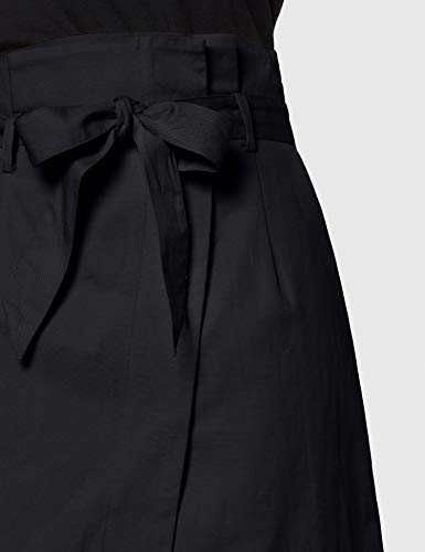 Marca Amazon - MERAKI Falda de Algodón Midi Mujer, Negro (Black), 46, Label: XXL