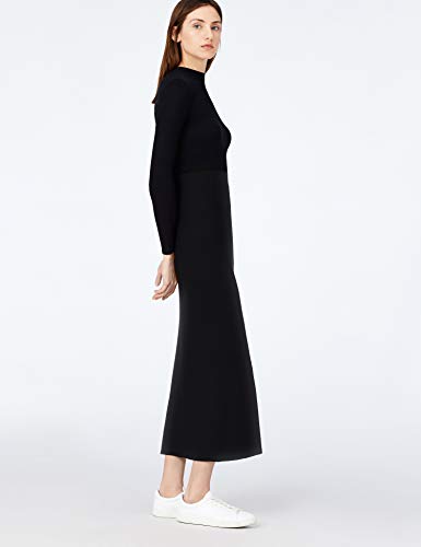 Marca Amazon - MERAKI Falda Maxi Slim Fit Mujer, Negro (Black), 42, Label: L