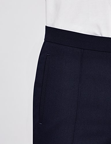 Marca Amazon - MERAKI Pantalones con Pinzas Vestir Skinny Fit Hombre, Azul (Navy 201), 32W / 32L, Label: 32W / 32L