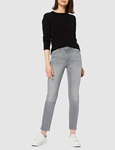 Marca Amazon - MERAKI Vaqueros Slim Mujer, Gris (Grey), 37W / 32L, Label: 37W / 32L