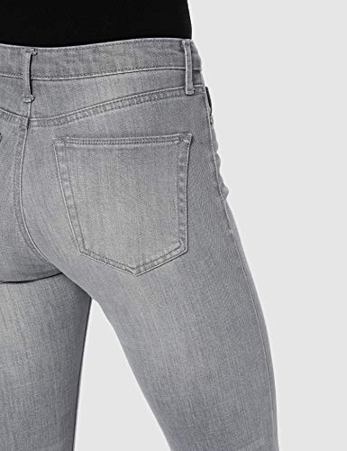 Marca Amazon - MERAKI Vaqueros Slim Mujer, Gris (Grey), 37W / 32L, Label: 37W / 32L