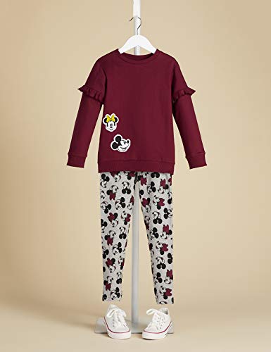 Marca Amazon - RED WAGON Leggings con Estampado Minnie Mouse Niñas, Gris (Grey Aop), 134, Label:9 Years