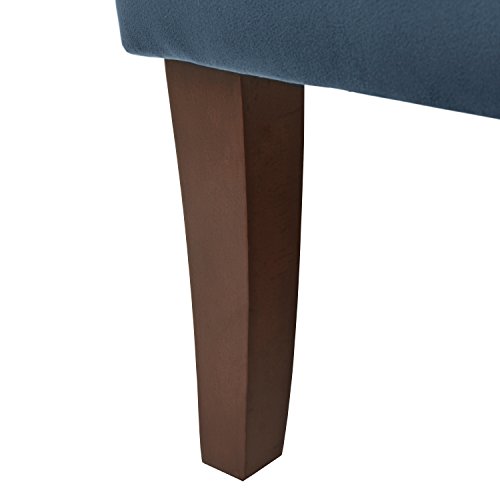 Marca Amazon - Rivet Ashworth - Butaca de diseño de terciopelo sin reposabrazos (azul marino)