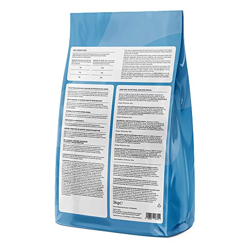 Marca Amazon - Solimo - Alimento seco completo para gatos adultos con salmón, atún y verduras, 1 Pack de 3 kg