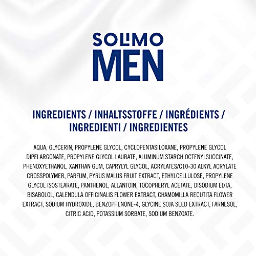 Marca Amazon - Solimo - Men Bálsamo After Shave – Pieles sensibles, 4 x 100ml