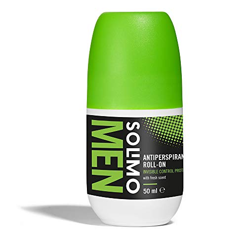 Marca Amazon - Solimo MEN Roll-On antitranspirante para hombre, protección activa invisible, perfume fresco, paquete de 6 (6 x 50 ml)