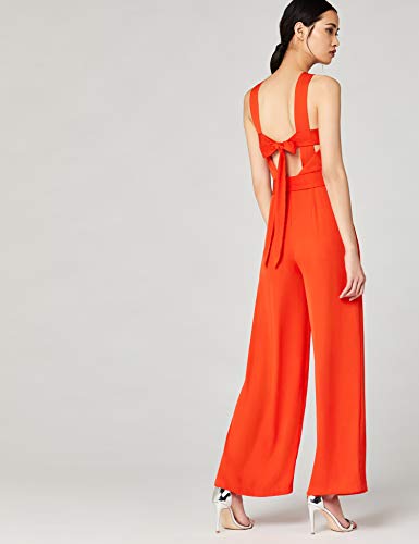 Marca Amazon - TRUTH & FABLE Mono de Noche sin Mangas Mujer, Rojo (Red), 36, Label: XS