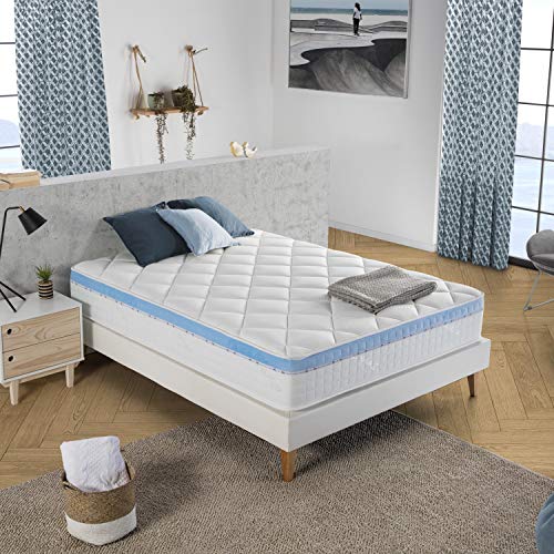 marckonfort Colchón Viscoelástico Gel Active 90 x 190 x 25 cm, 1 cm de Visc-Gel de 65 kg/m3 + Independencia de lechos + Firmeza: Media + Extremadamente Durable