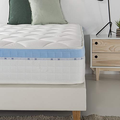 marckonfort Colchón Viscoelástico Gel Active 90 x 190 x 25 cm, 1 cm de Visc-Gel de 65 kg/m3 + Independencia de lechos + Firmeza: Media + Extremadamente Durable