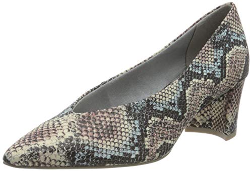 Marco Tozzi 2-2-22402-34, Zapatos de Tacón para Mujer, Azul (Sky Multi Str. 878), 39 EU