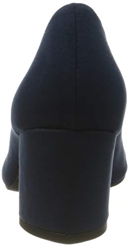 MARCO TOZZI 2-2-22414-24, Zapatos de tacón con Punta Cerrada para Mujer, Azul Navy Snake 882, 39 EU