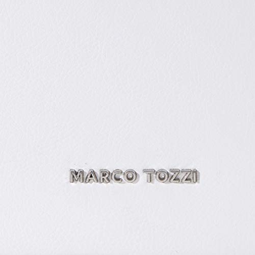 Marco Tozzi 2-2-61024-24 - Bolso con correa de mano de Sintético Mujer, color Blanco, talla 15x26x42 cm (B x H x T)