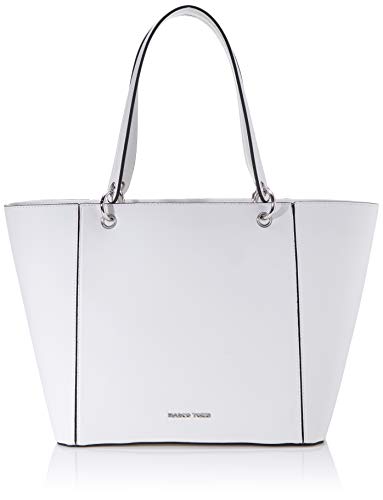 Marco Tozzi 2-2-61024-24 - Bolso con correa de mano de Sintético Mujer, color Blanco, talla 15x26x42 cm (B x H x T)
