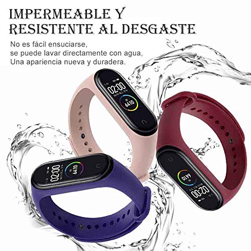 Mardozon Correa para Xiaomi Mi Band 3/4 Pulseras Reloj Coloridos Silicona Banda Reemplazo para Mi Band 3 Compatible con Mi Smart Band 4