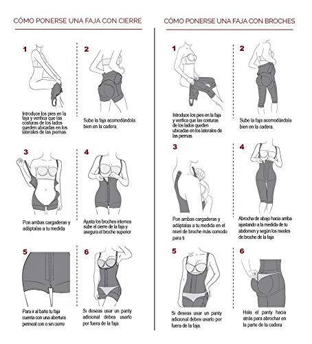 MARIAE Faja Moldeadora Postquirúrgica Postparto Compresión Alta Faja Colombiana 9235 (S, Negra)