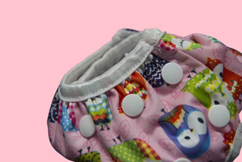 MARIPOSA | Bañador Pañal Bebé - Reutilizable Lavable y Ajustable - Pañales de Natación para Piscina y Mar para Niña de 0 a 2 Años - 2 pañales con funda impermeable (animales y mono)