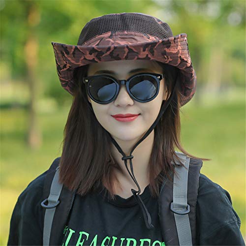 Markcur Unisex Sonnenhut Strandhut Fisherht Anglerhut Outdoor Hiking Bucket Hat rojo