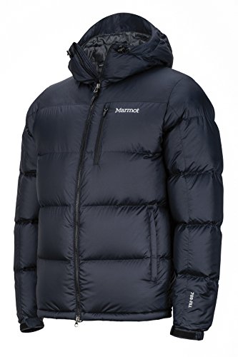 Marmot Guides Down Hoody Plumas Aislante Ligera, 700 Pulgadas Cúbicas, Chaqueta para Exteriores, Anorak Agua, Resistente Al Viento, Hombre, Black, S