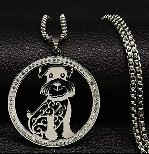 Marni’s - Collar Mujer Perrito Schnauzer - Regalos Originales para Mujer - Colgante Mujer Cadena Larga - Regalo Madres, Regalos para Amigas Originales - Joyas Mujer (Schnauzer)