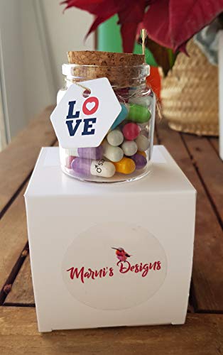 Marni's - Regalo para novios original - 35 cápsulas Kawaii con mensajes en una botella - Regalos de cumpleaños, aniversario, novio, parejas, madre e hija - Regalo amigo invisible, amigas - Tarjeta