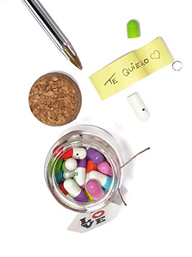 Marni's - Regalo para novios original - 35 cápsulas Kawaii con mensajes en una botella - Regalos de cumpleaños, aniversario, novio, parejas, madre e hija - Regalo amigo invisible, amigas - Tarjeta