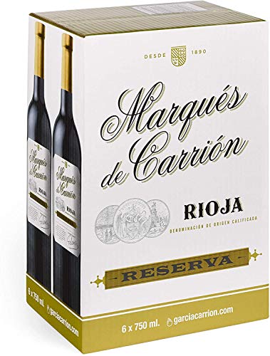 Marqués de Carrión Reserva - Vino Tinto D.O Rioja, Pack de 3 Botellas x 750 ml