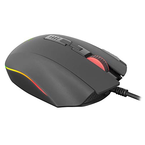 Mars Gaming MM418, Ratón Gaming RGB 3200DPI, Sensor Óptico, 12 botones, Negro