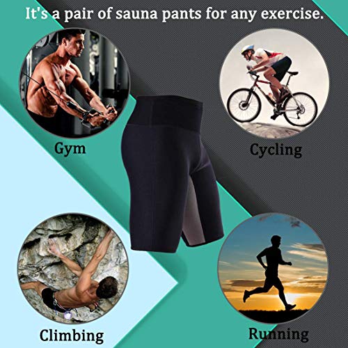 Martiount Pantalones de Sauna para Hombre Rutina de Ejercicio Pantalones Body Shaper Pantalones Cortos de Neopreno Que Adelgaza de la Pérdida de Peso Pantalones Slim Gym Tummy Fat Burner Fitness 2XL